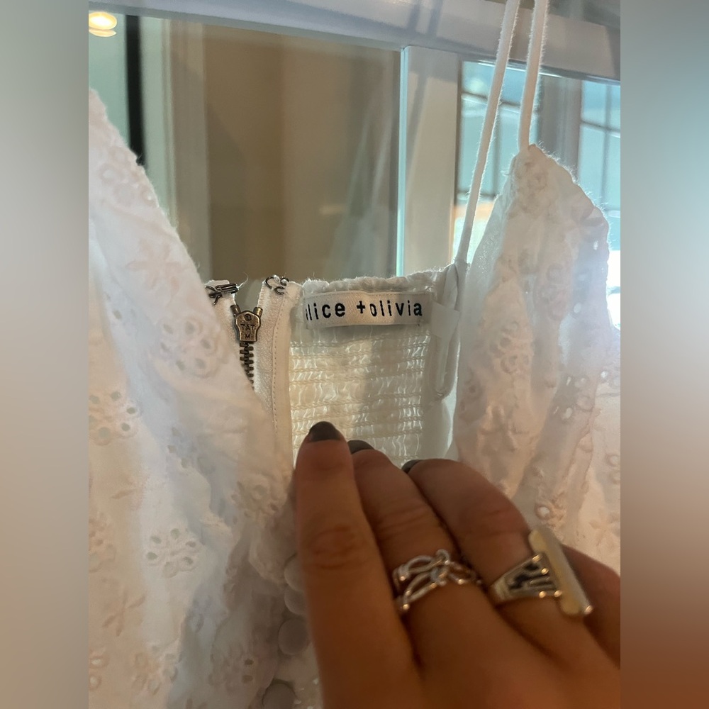 Alice + Olivia White Mini Dress - Picture 2 of 6